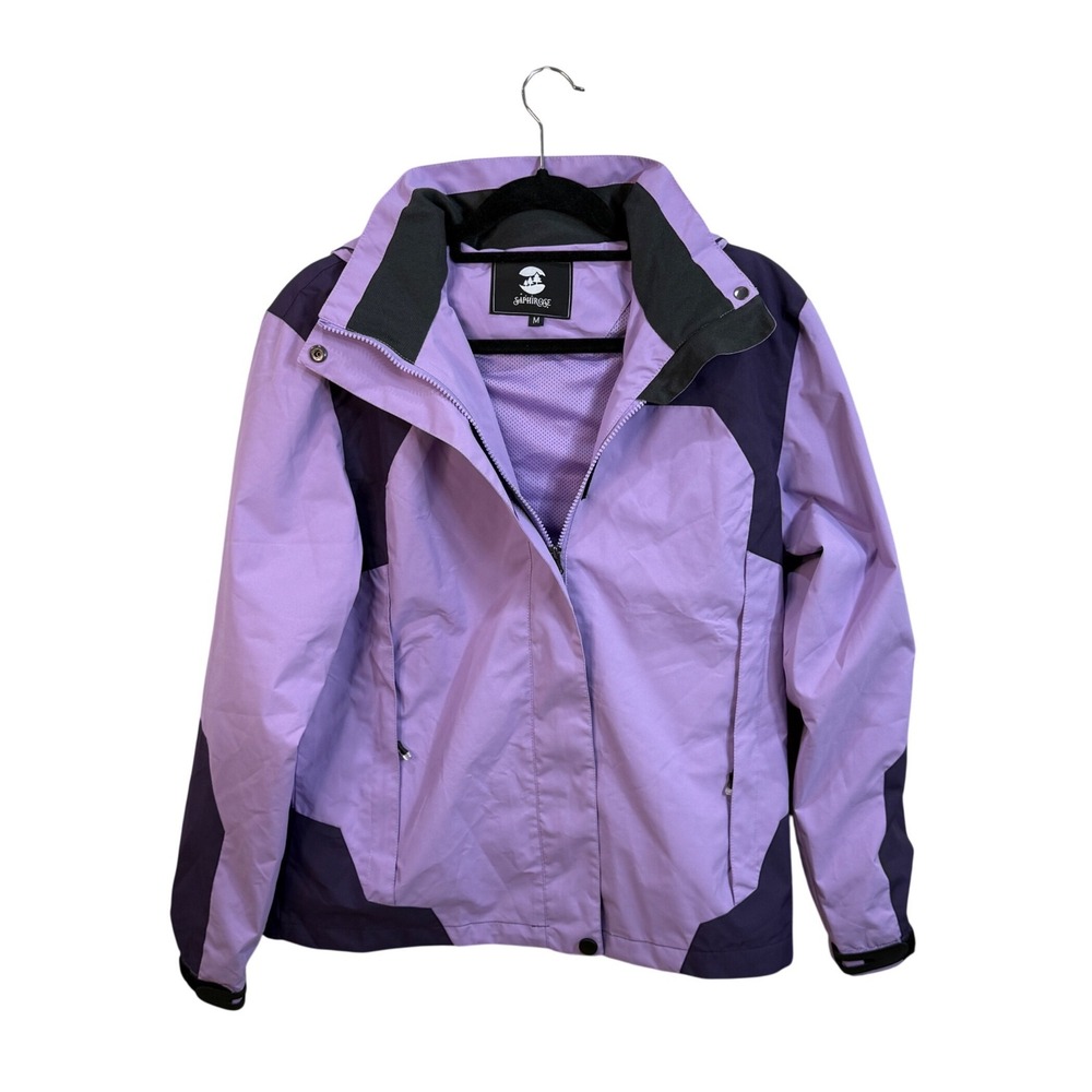 SaphiRose Womens M Waterproof Rain Jacket Coat Lightweight Purple OSCILLATOR‎